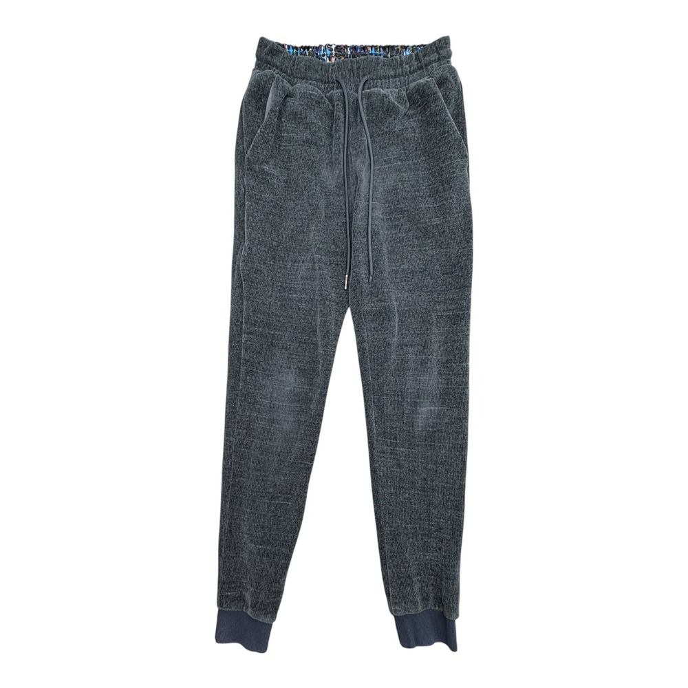 Robert Graham Mens Charcoal Grey Chenille Jogger Pants Classic Fit Small NICE!